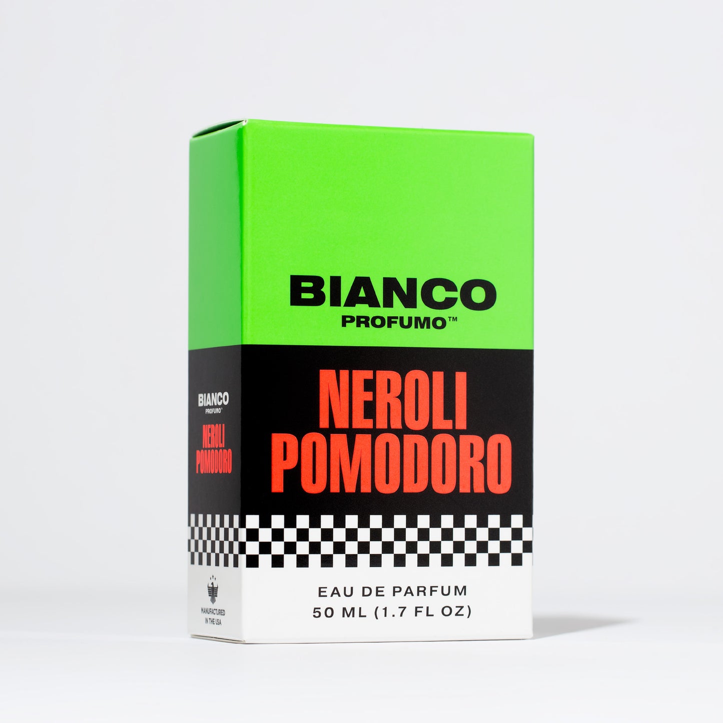 Bianco Profumo's Neroli Pomodoro featuring notes of Green Mandarin (Vert de Mandarin Orpur), Sicilian Blood Orange, Orange Blossom, Neroli, Petitgrain, Basil, Tomato Leaf, Marigold, Amber, and Musk.